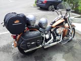 L'Heritage Softail est chargée.