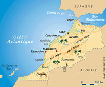 Carte du Maroc