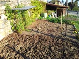 Préparation du sol avec la Grelinette avant l'hiver.