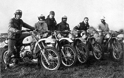 L'équipe enduro de BMW en 1979 (R.Witthöft, L.Perez, D.Beinhauer, K.Fischer, H.Schek, R.Schalber)