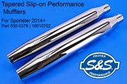 S&S® - Tapered Slip-on Performance Mufflers - 550-0376 (18010702)