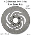 H-D Stainless Steel Drilled Rear Brake Rotor