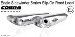 Cobra Eagle Sidewinder Series Slip-On Road Homologated Chrome | Part 192-8307-347 ou 317