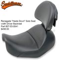 Saddlemen Renegade Heels Down Solo Seat with Driver Backrest