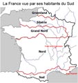 Carte France vue du Sud